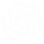 Logo blanc de ChatGPT sur fond sombre, utilisé dans le cadre d’Acteo Consulting